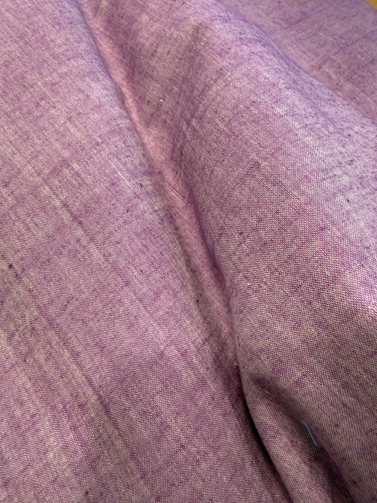 lilac - Handloom woven, cotton fabric