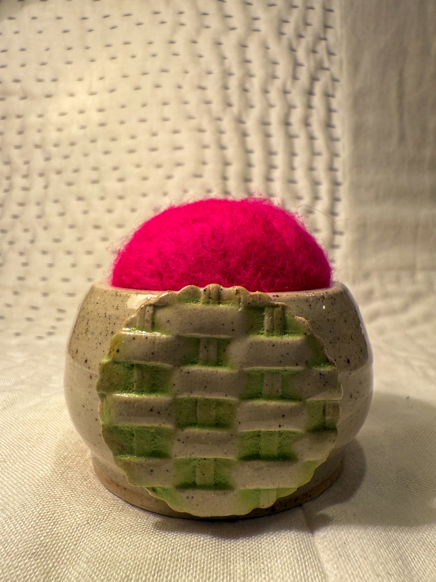 Handmade Ceramic Pin Cushion – One of a Kind