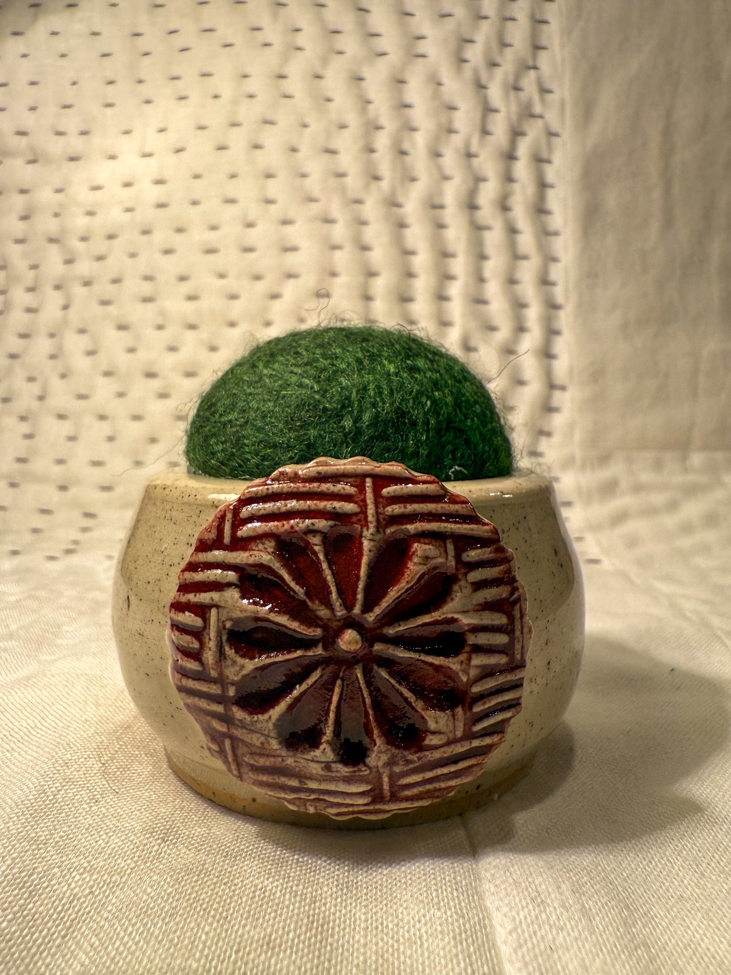 Handmade Ceramic Pin Cushion – One of a Kind