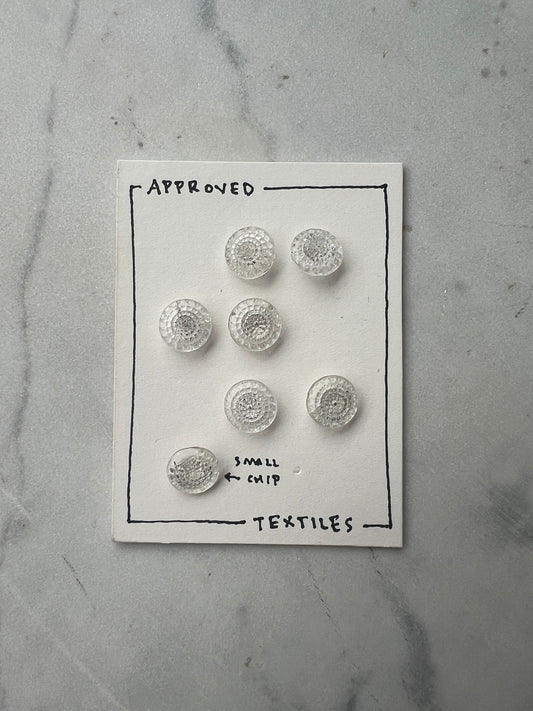 cast glass buttons