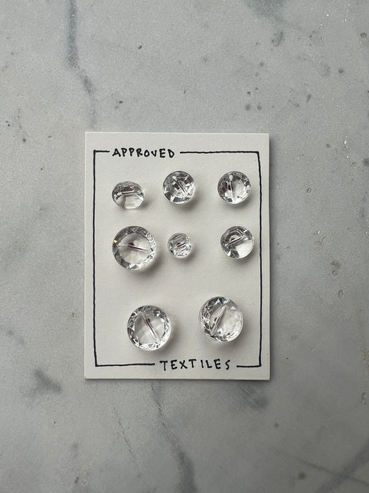 cast glass button set