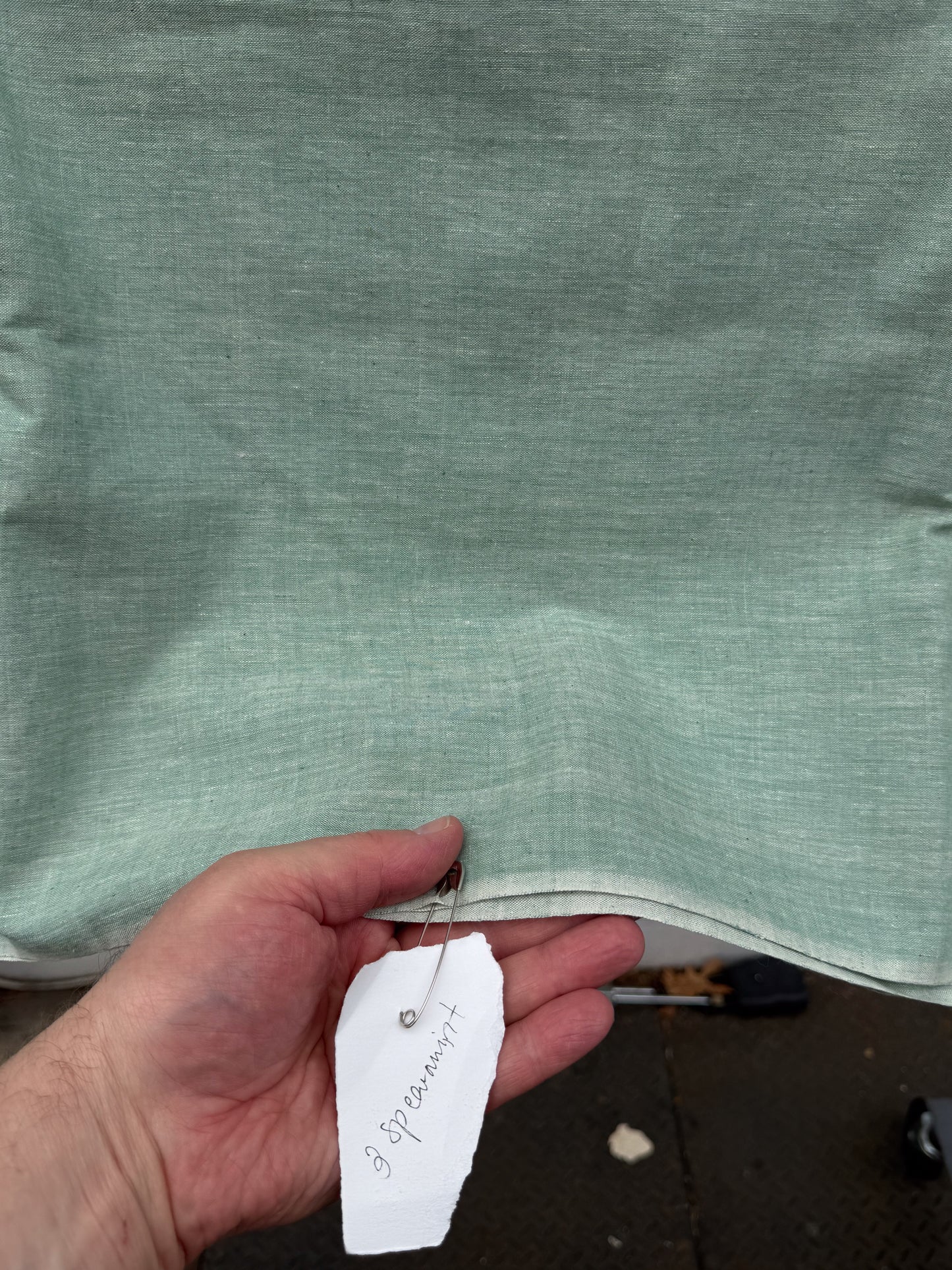Spearmint - Handloom woven, cotton fabric