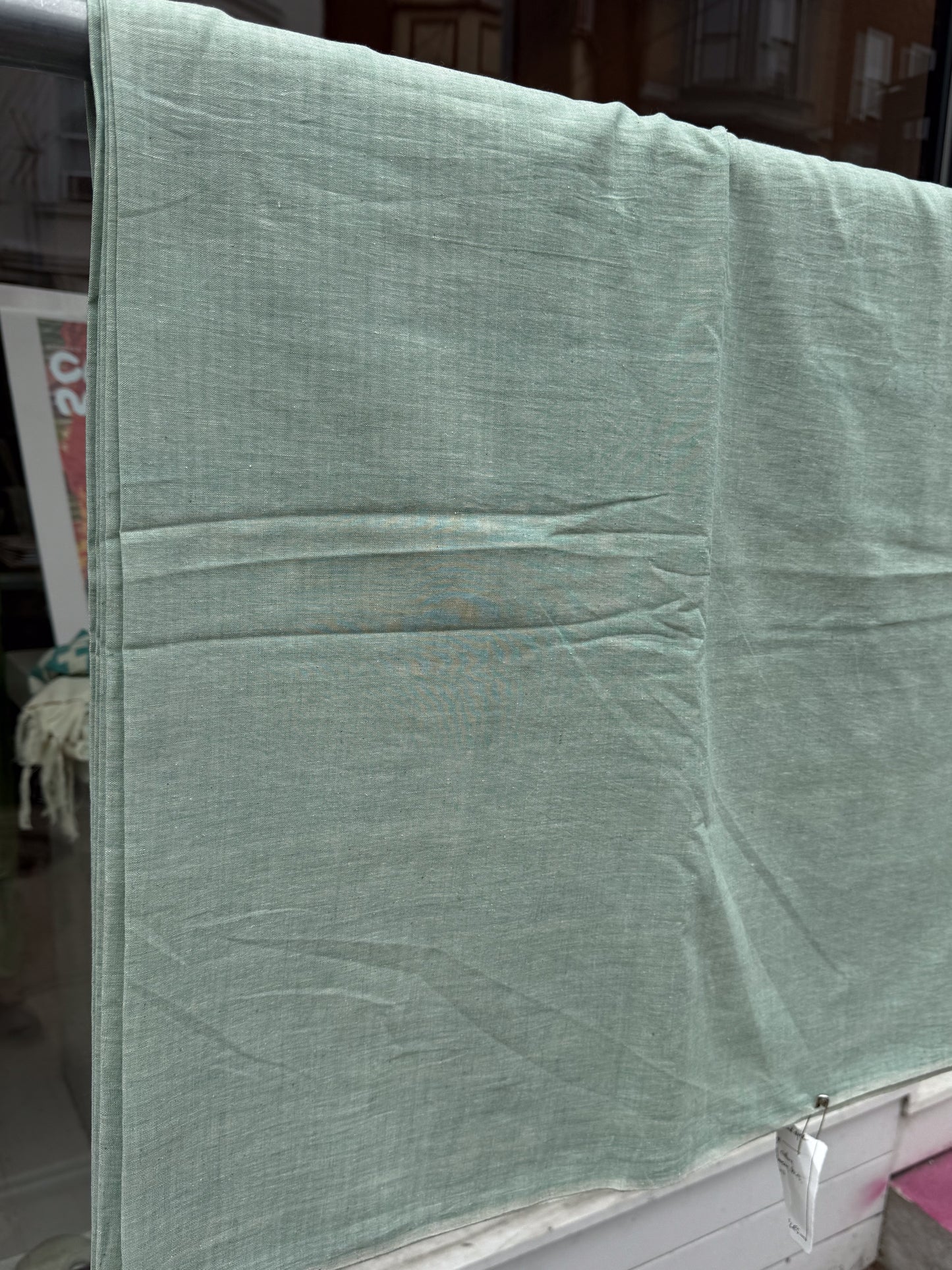 Spearmint - Handloom woven, cotton fabric