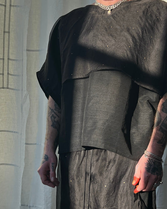 dolman sleeve matka silk shirt