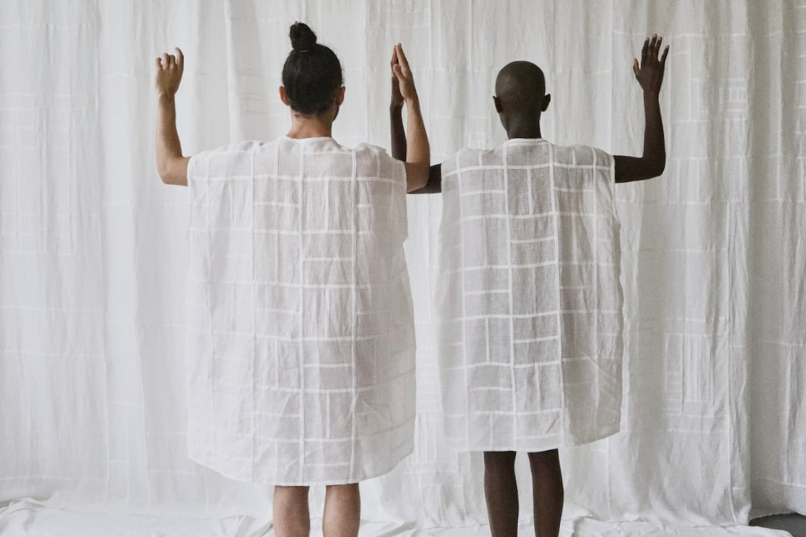 linen gauze parquet caftan