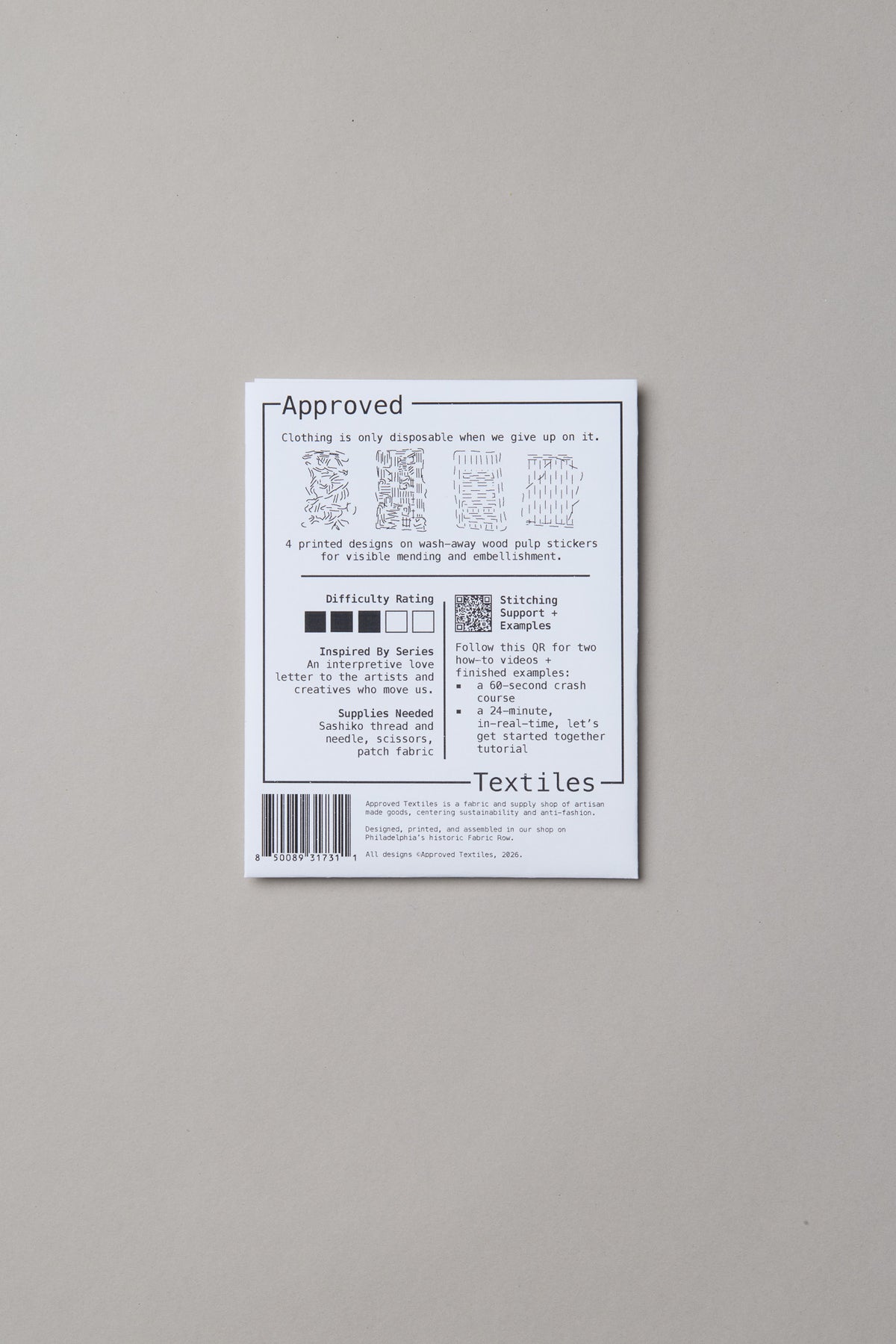 Shelia Hicks' Minimies: Visible Mending Transfers