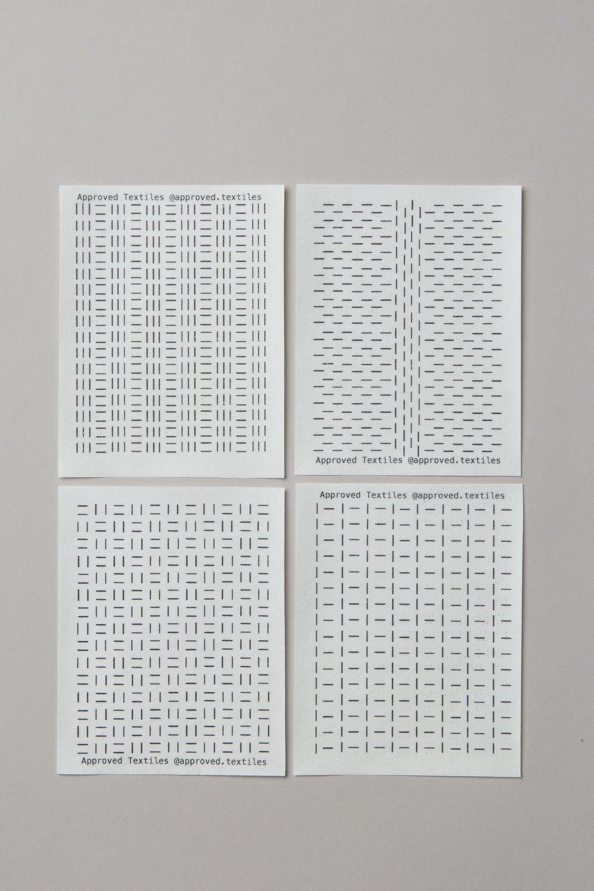 Vertical Dashes . Minimal Mending Series