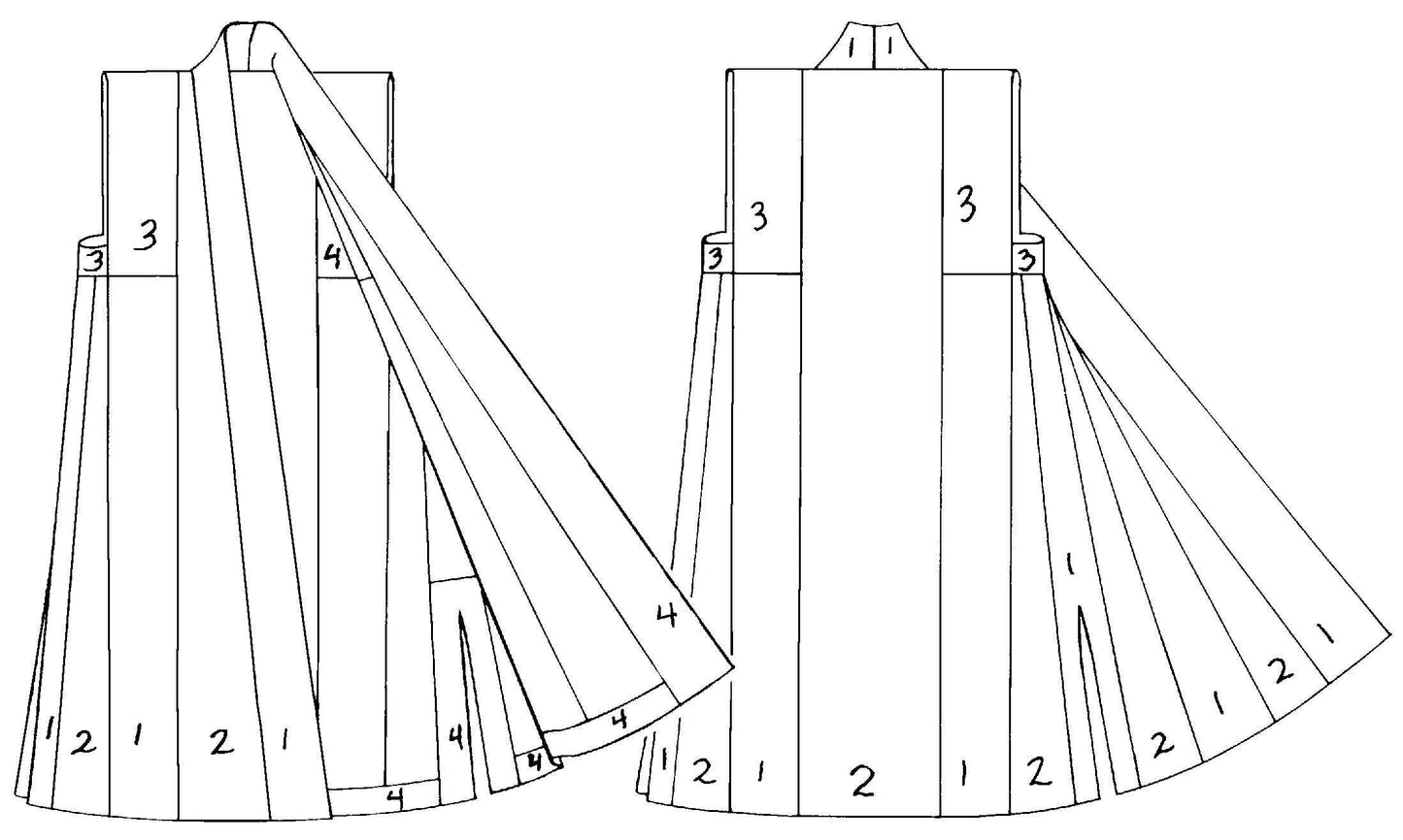118 Tibetan Panel Coat Sewing Pattern